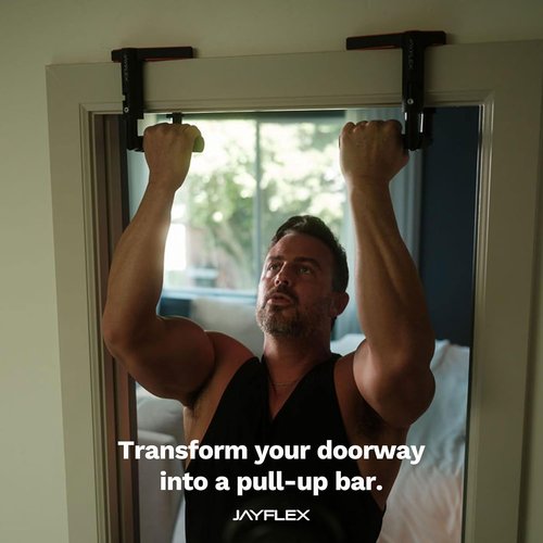 Jayflex CrossGrips Compact Pull Up Bar - Adjustable Door Frame Fitness Bar | 250 lbs Capacity