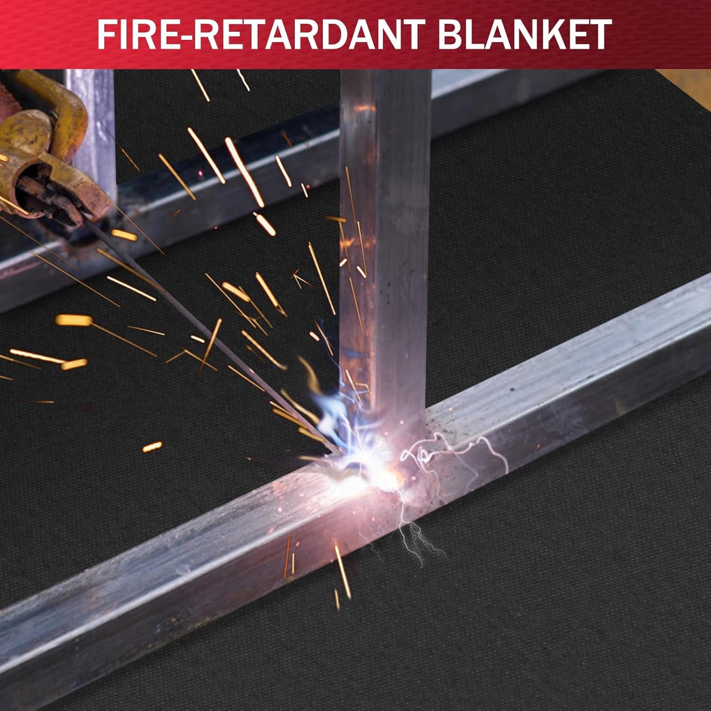 Heavy Duty Welding Blanket 4x6 ft - 1022°F Fire Resistant Fiberglass Insulation (2 Pack)