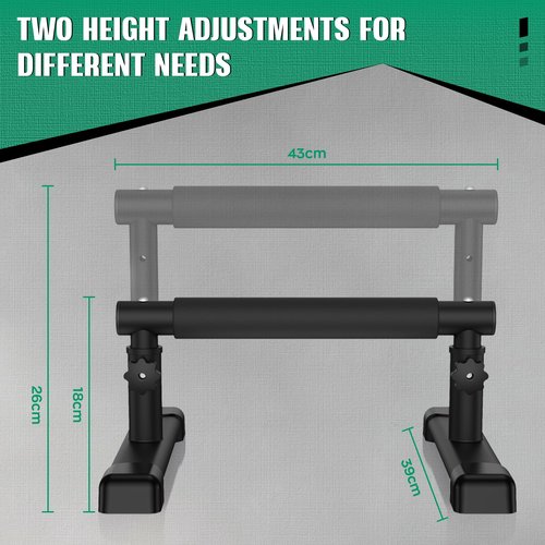 IMAYCC Parallettes Bars, Adjustable 7.5" and 10.6" High Push Up Bars Strength Training For Handstands, Full Planche & Dips, Calisthenic, Gymnastic, Push Up Stands Handle for Floor Workouts Calisthenics Equipment