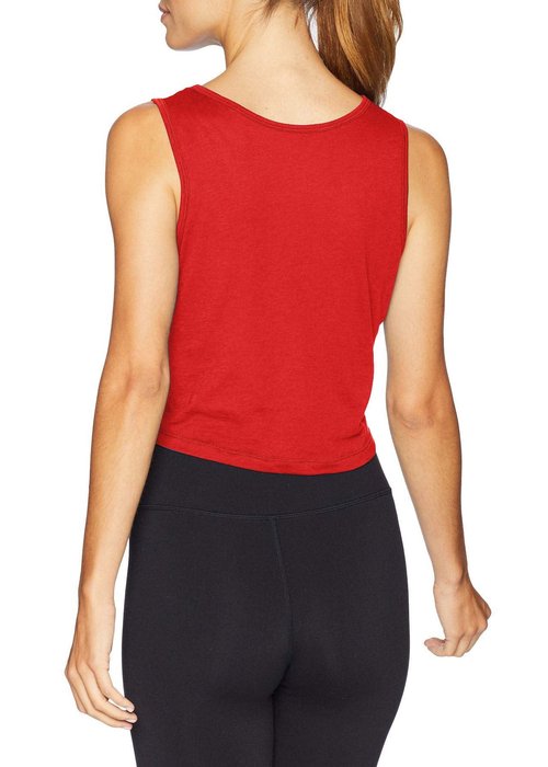 Bestisun Workout Athletic Crop Tops Yoga Pilates Shirts Gym Fitness Clothes Sports Dance Clothing Red XL