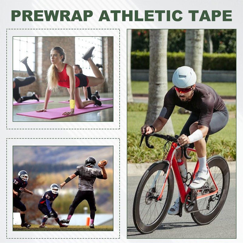 YELARXI Pre Wrap Tape, Non-Slip Grip Cushion Wrap Prewrap Athletic Tape- Fitting for (Tennis- Badminton - Pickleball - Sports) 11 Yard x 2.8 Inch & Green