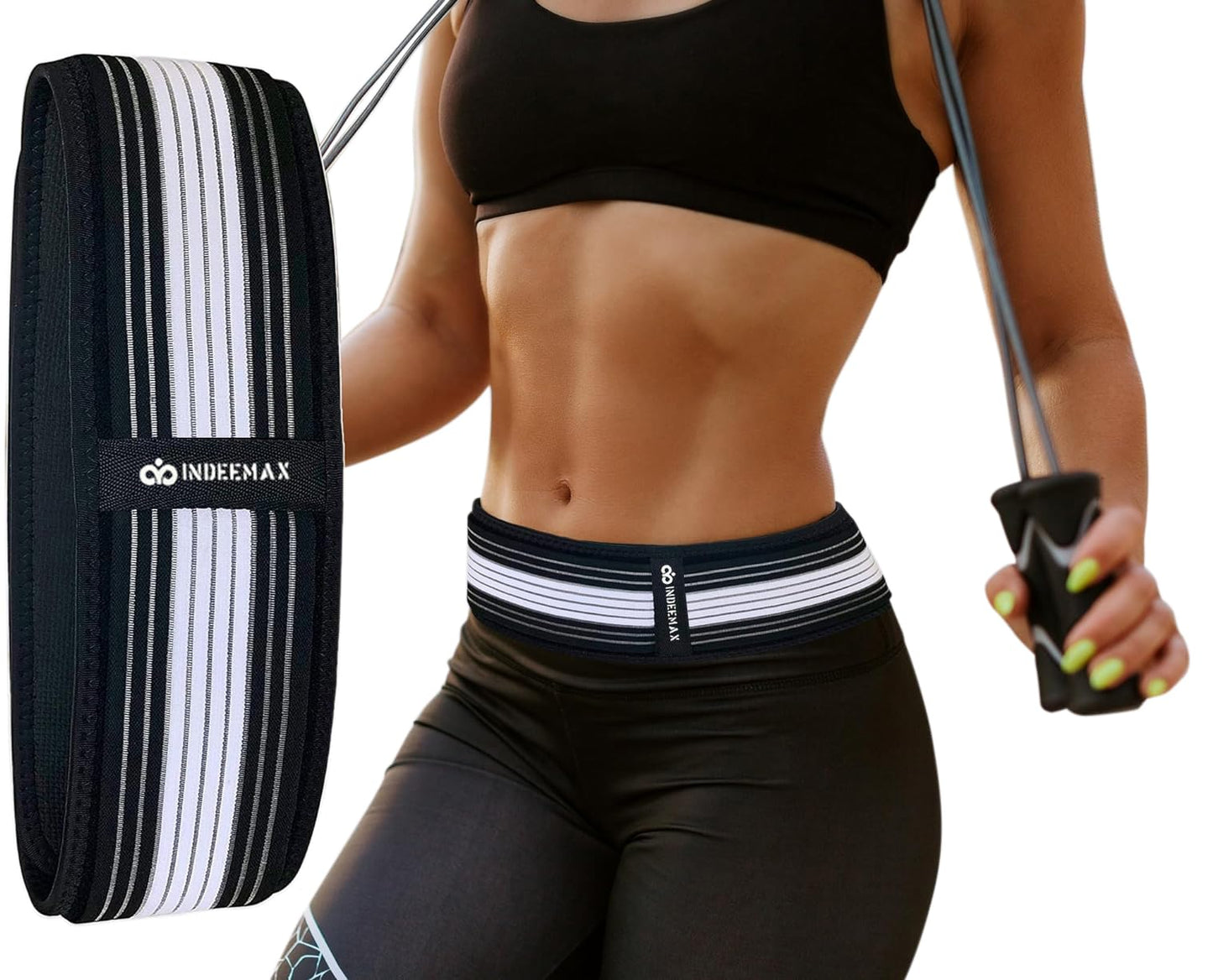 INDEEMAX Sacroiliac SI Joint Hip Belt - Sciatica Pelvis Pain Relief Belt, Braces Pain Pelvic Trochanter Sciatica Pelvis Lumbar Hip Lower Back Support Brace for Men and Women Relief (XL-XXL)