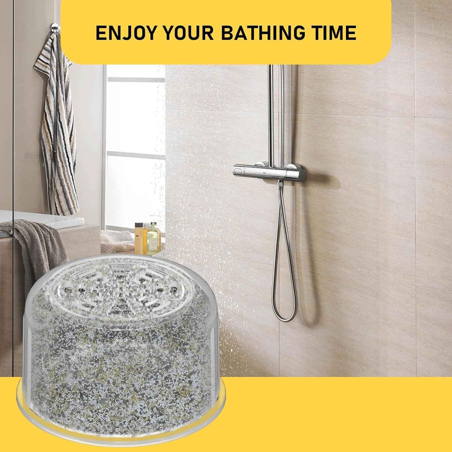 Shower Head Filter Replacement Cartridge - 4 Pack for Hard Water, Fits All Canopy Fixed & Handheld Models