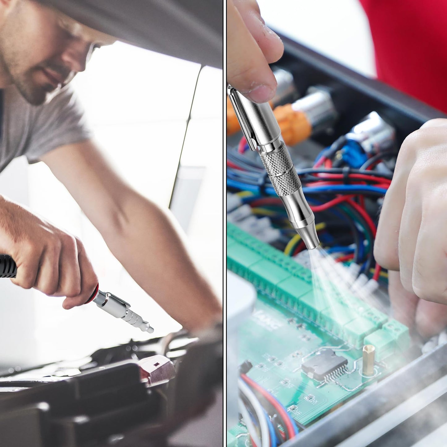 Kodilin 5Pcs 1/4"I/M Type Plug Air Blow Gun,Adjustable Pocket Blow Gun