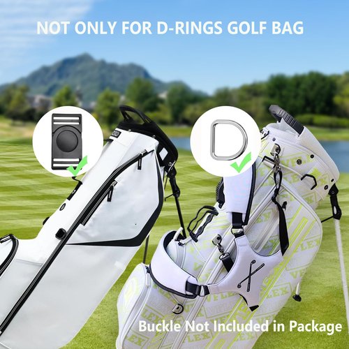 Zorslesy Golf Bag Straps, Universal Replacement Double Shoulder Adjustable Golf Carrying Bag Straps for Tool Backpacks, Cello Case, Ski Bag, Backpack Sprayer, Dog Backpack, Hiking Bag White