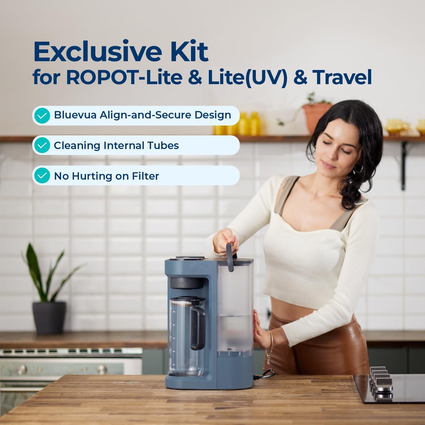 Bluevua Descaling Kit for RO100ROPOT-Lite & RO100ROPOT-Lite(UV) & RO100ROPOT-Travel Systems - Essential Maintenance for Optimal Water Quality
