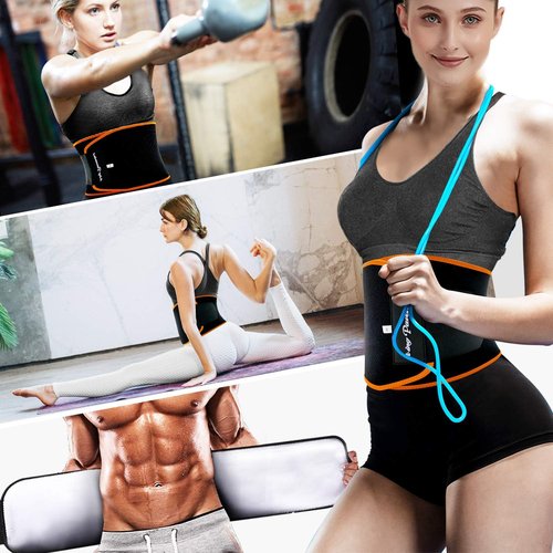 KingPavonini Waist Trimmer | Plus Size Sweat Belt for Men and Women - Enhanced Comfort & Support
