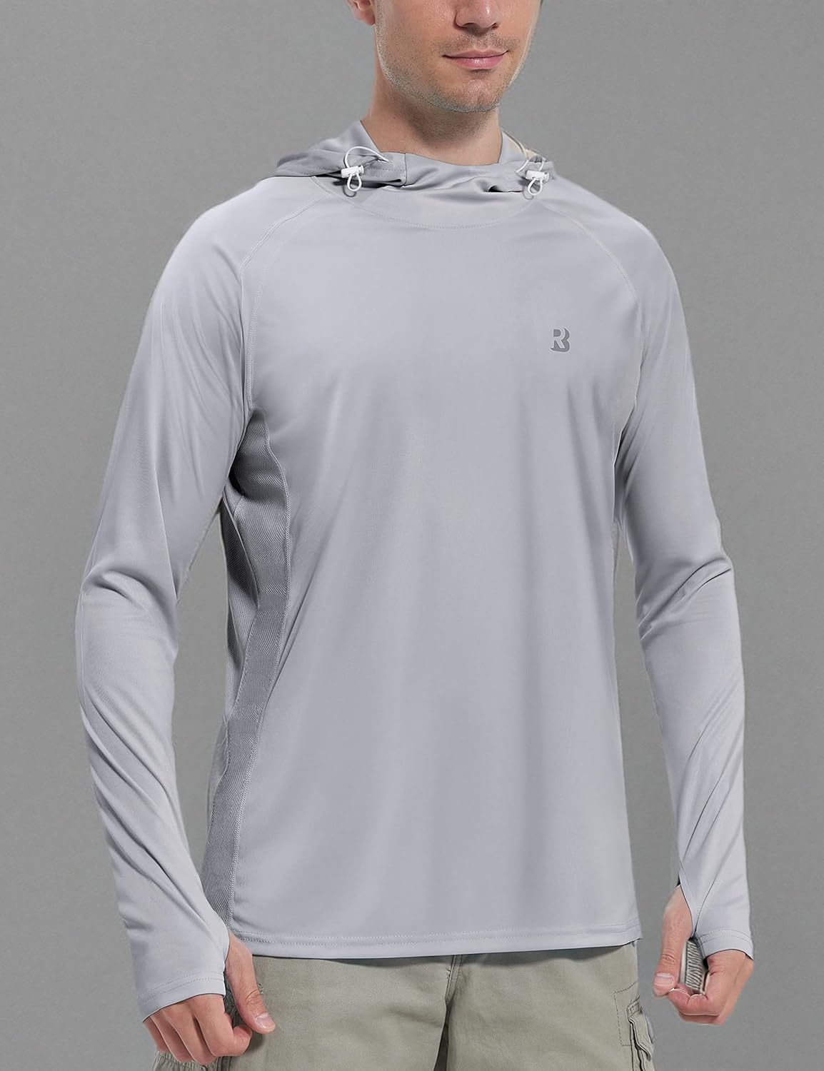 Roadbox UPF 50+ Sun Protection Hoodie - Quick Dry Long Sleeve Fishing & Hiking Shirt