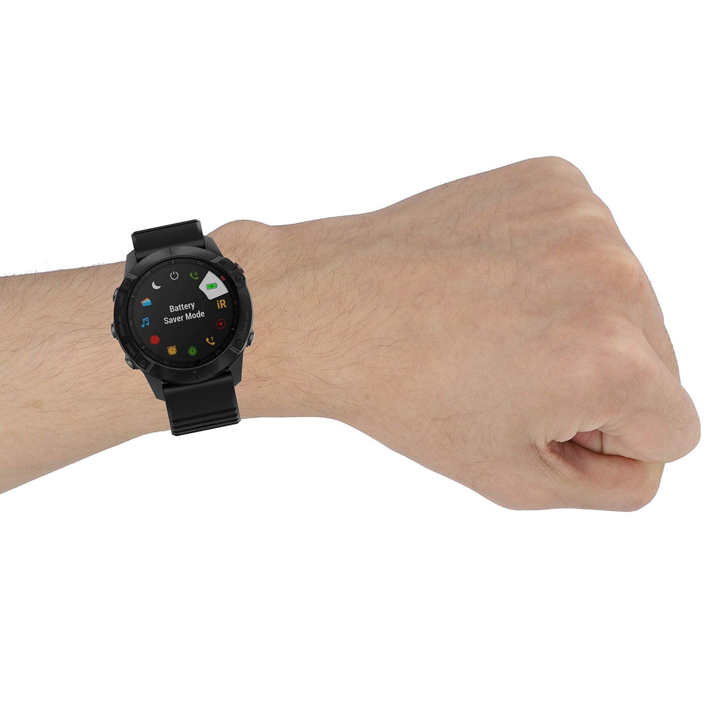 Compatible for Garmin Fenix 6X/6X Pro, 26mm Width Silicone Strap WatchBand Replacement for Garmin Fenix 6X/fenix 6X pro/Fenix 5X/Fenix 5X plus/Fenix 3 HR/D2 Charlie/D2 Delta PX/Descent MK1 (5 Colors)