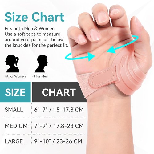 Fortemotus CMC Thumb Brace - Advanced Support for CMC Joint Pain Relief | Medium Pink for Right Hand