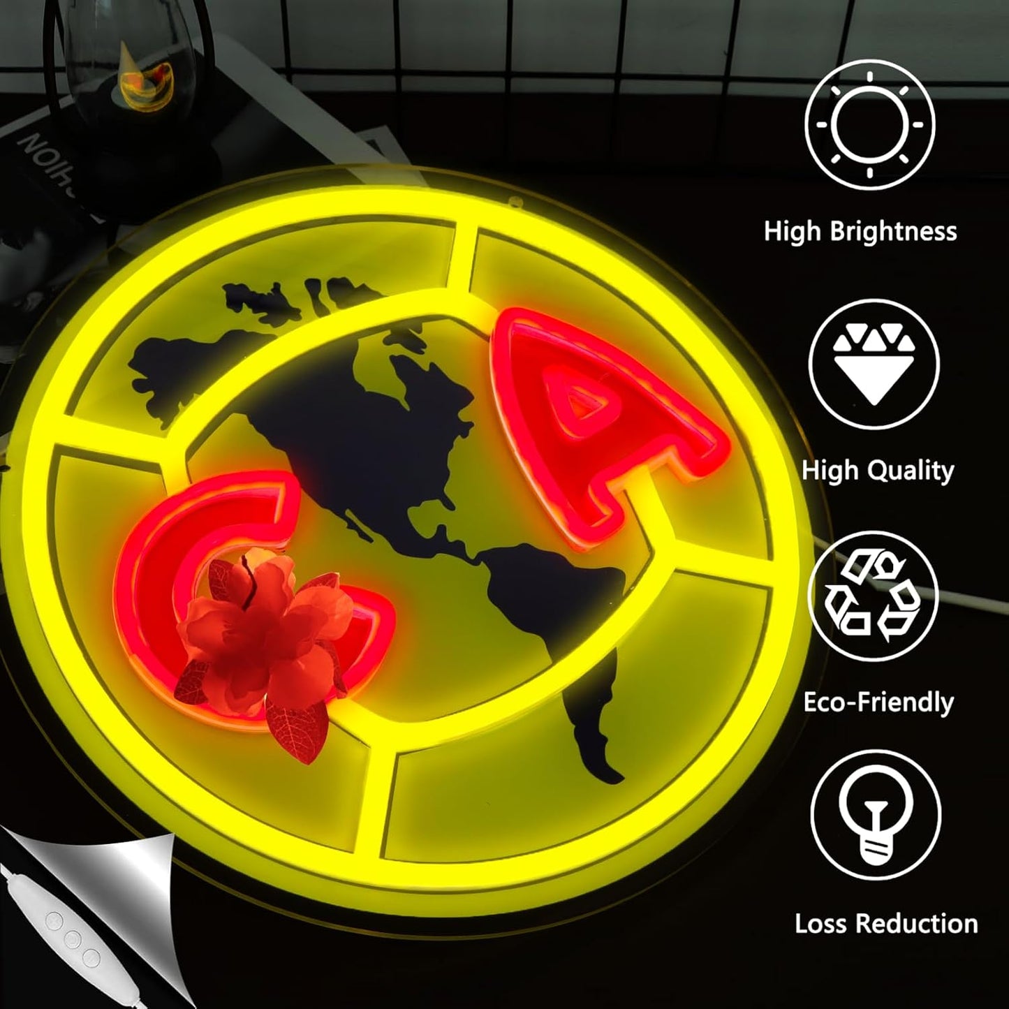 New York Yankees Neon Wall Sign - LED Baseball Team Decor for Man Cave & Bedroom, 13x15 Inch, Perfect Birthday & Christmas Gift