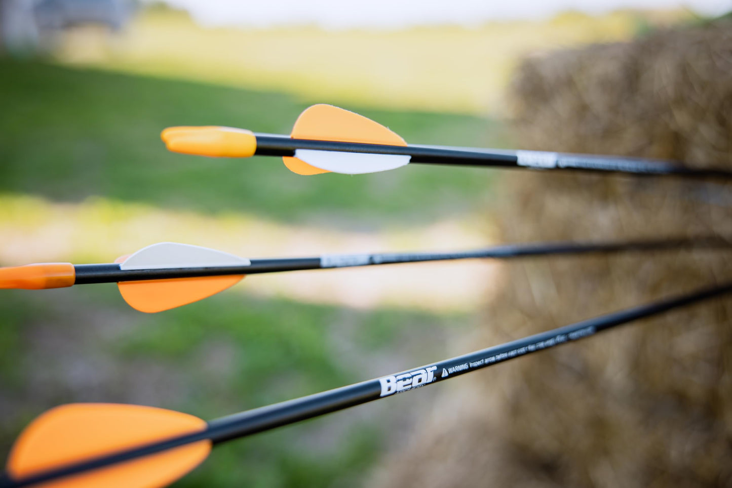 Bear Archery Youth Safety Glass Arrows, Durable & Splinter-Free Fiberglass Arrows, Nocks and Points Included, 26" Length