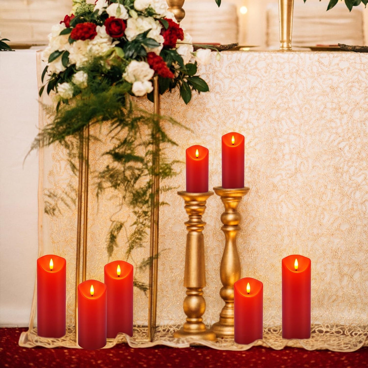 24-Pack Remote Control LED Flameless Candles - 3D Flame Timer Candles for Home, Weddings & Holidays