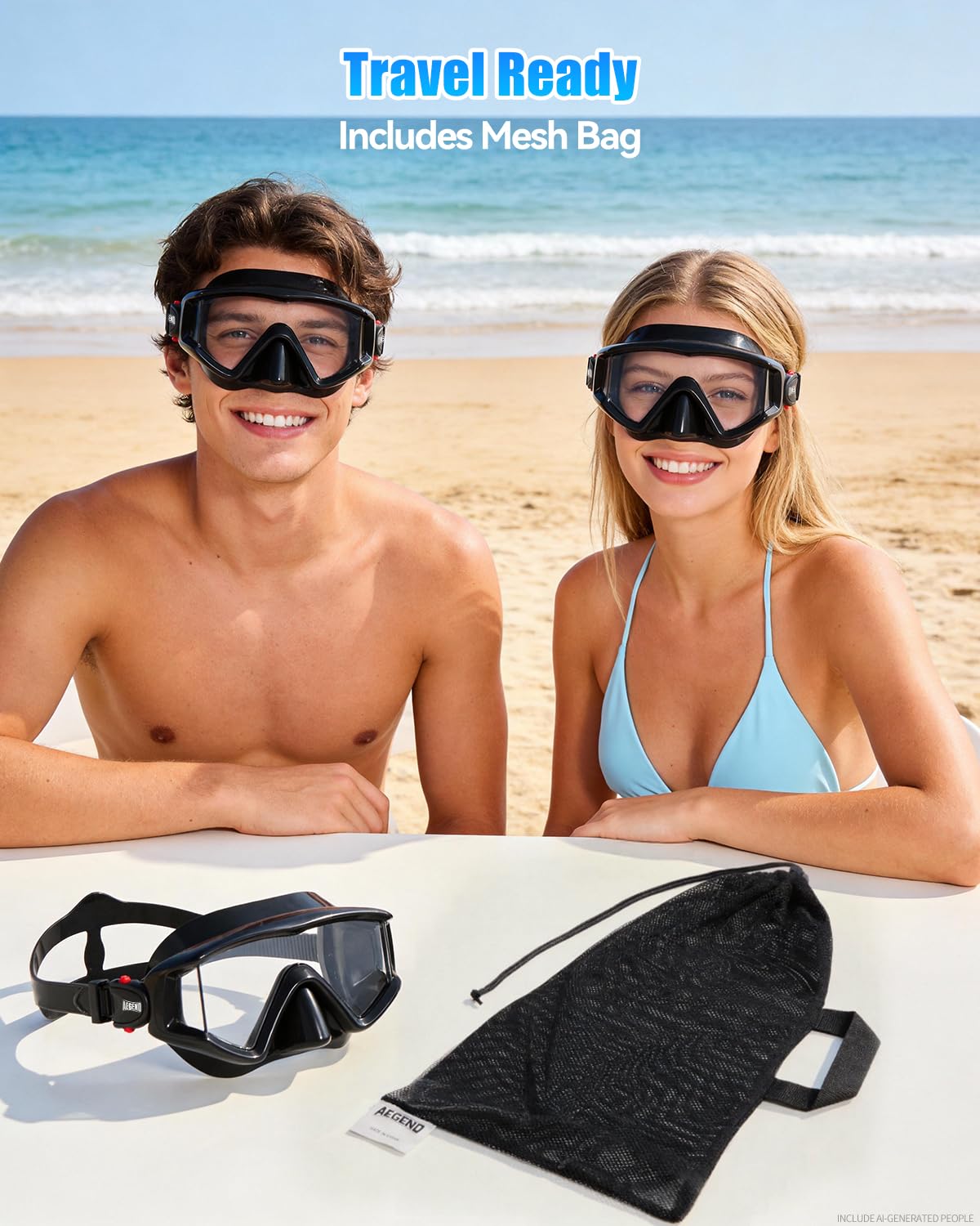 Aegend Swim Goggles for Adults Kids - 220°Wide View Anti-Fog Goggles with Mesh Bag for Indoor Outdoor Pool Beach Swimming