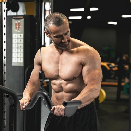 Kipika LAT Pull Down Bars - Cable Machine Attachment Set for Back Strength Training | 12" to 32" Sizes