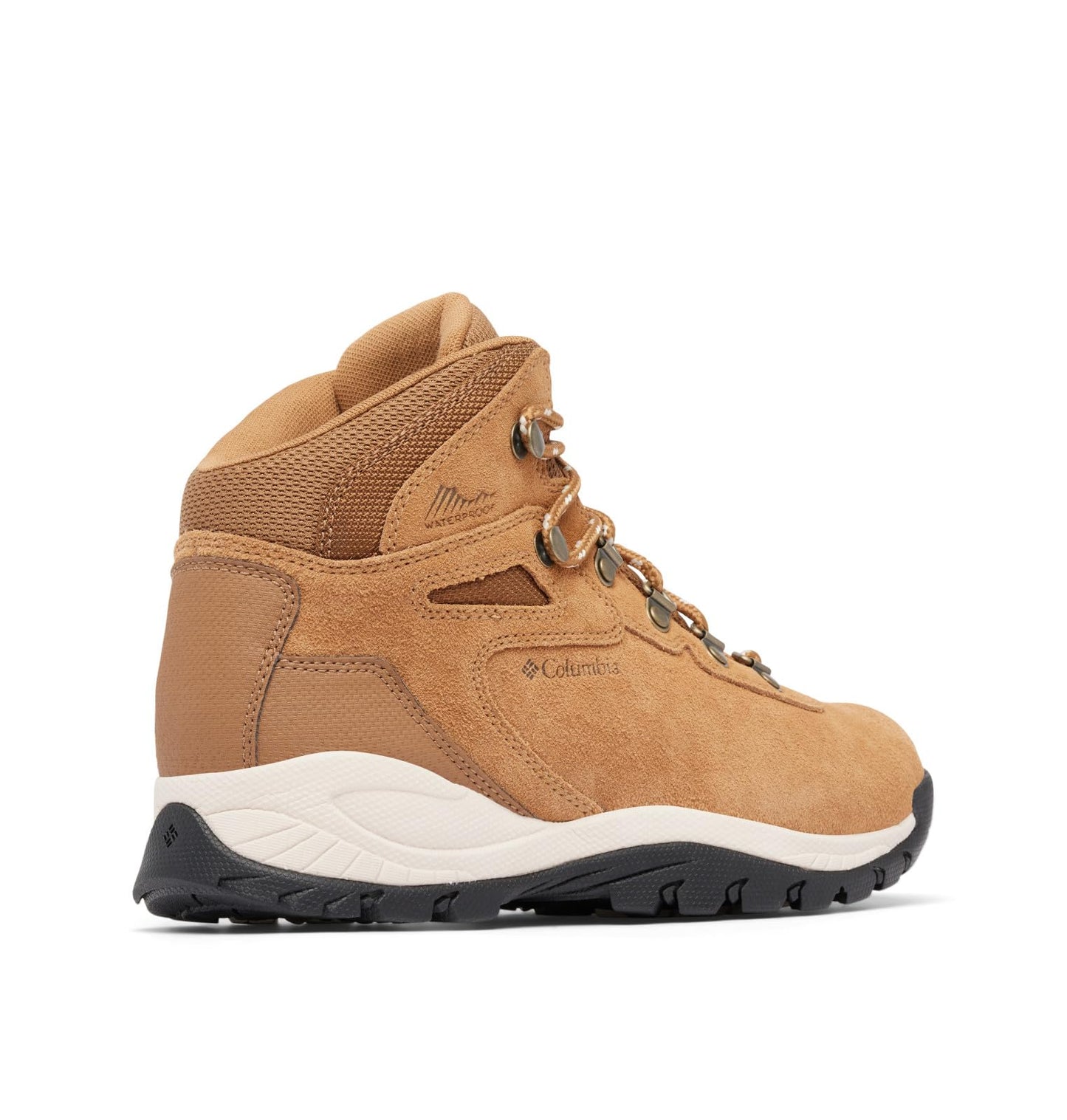 Columbia Womens Newton Ridge Plus Waterproof Amped, Elk/Dark Stone, 7 Wide