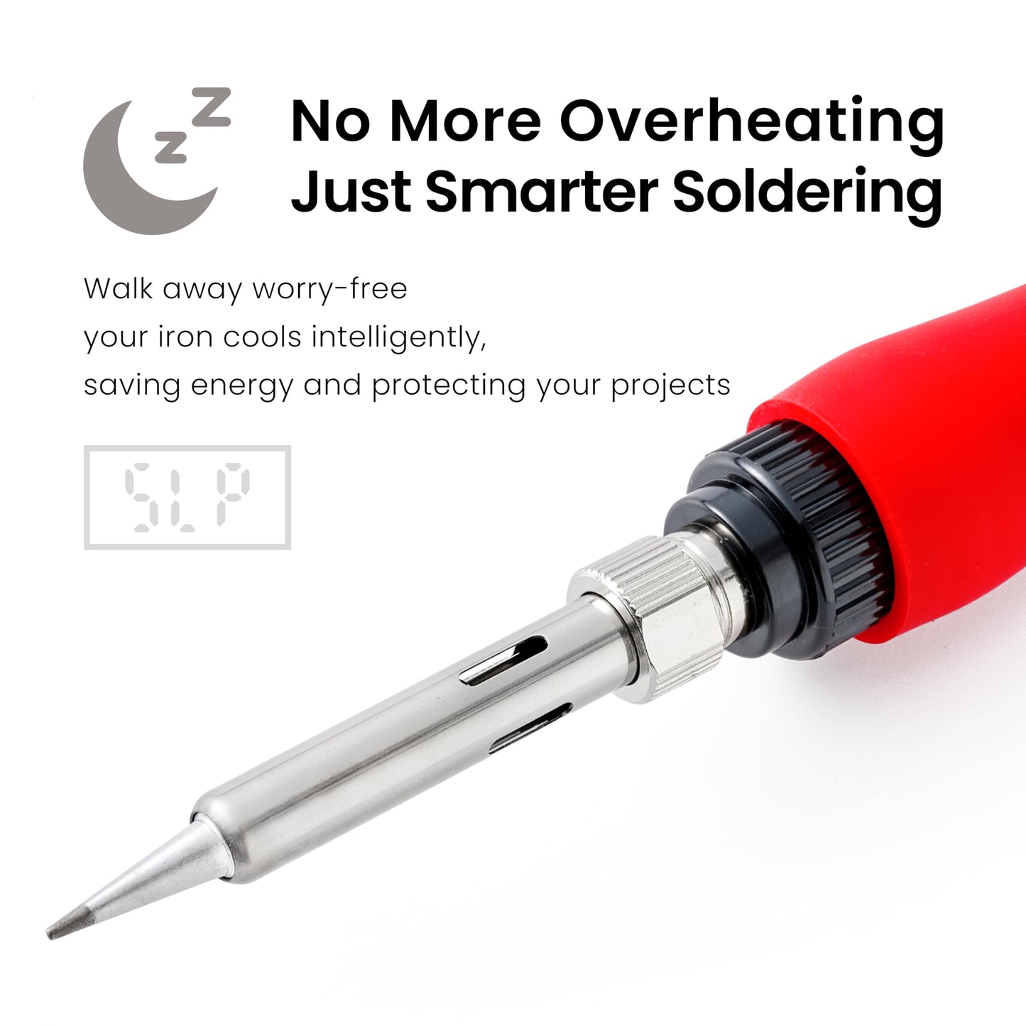 Soldering Iron Kit, 60W 120V Digital LED Display 5-in-1, Solder Wire, Flux Rosin Paste, Mini Stand, Sponge, Portable Fast Heating Welding Tool for Electric Repair Hobby DIY from Plusivo