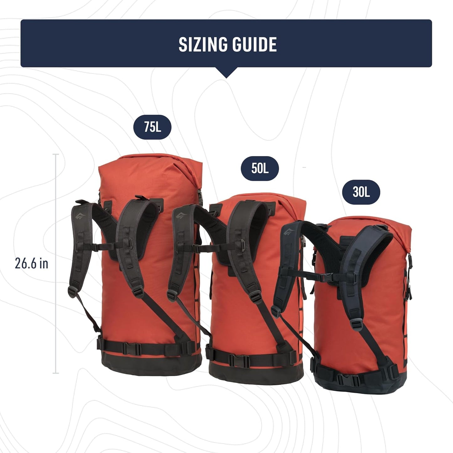 Sea to Summit Big River Dry Backpack - 30L Waterproof Design with Adjustable Harness | Picante Red