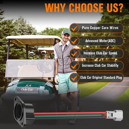 GODCTSUP Golf Cart High Speed Magnet Speed, Club Car IQ Speed for 48V DS&Precedent 2004-Up Golf Cart Models with ADC Motor, OEM# 102704901, 102265601