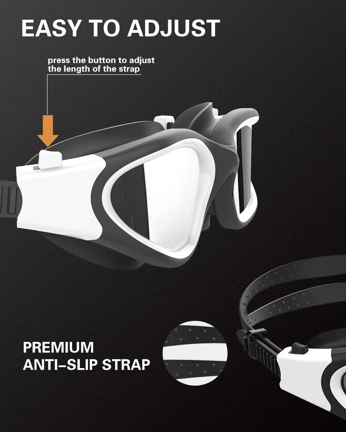 Skiennix Swim Goggles - Polarized Anti-Fog UV Protection for Men & Women | Comfortable Fit