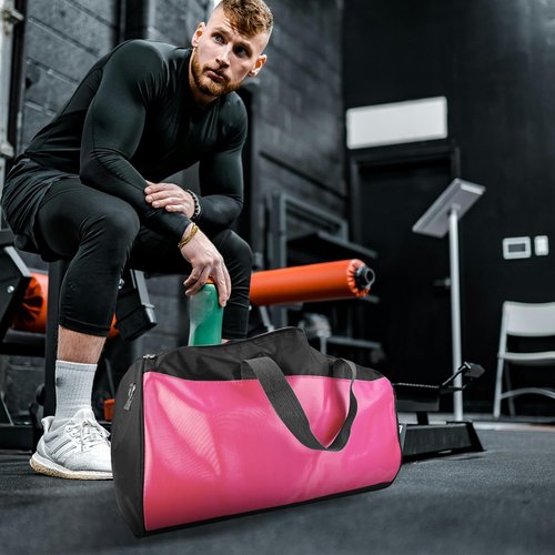 C&F BOGMOST Travel Duffel Bag - Large Waterproof Gym Bag for Men & Women | Lightweight Pink Design