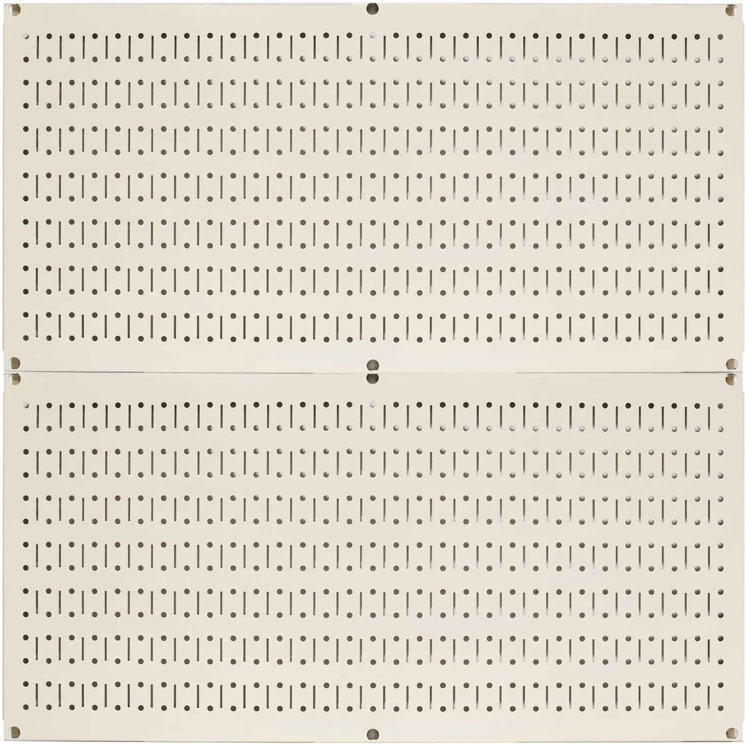 Galvanized Steel Pegboard Rack - 2 Pack 32” x 16” Metallic Tool Storage Panels