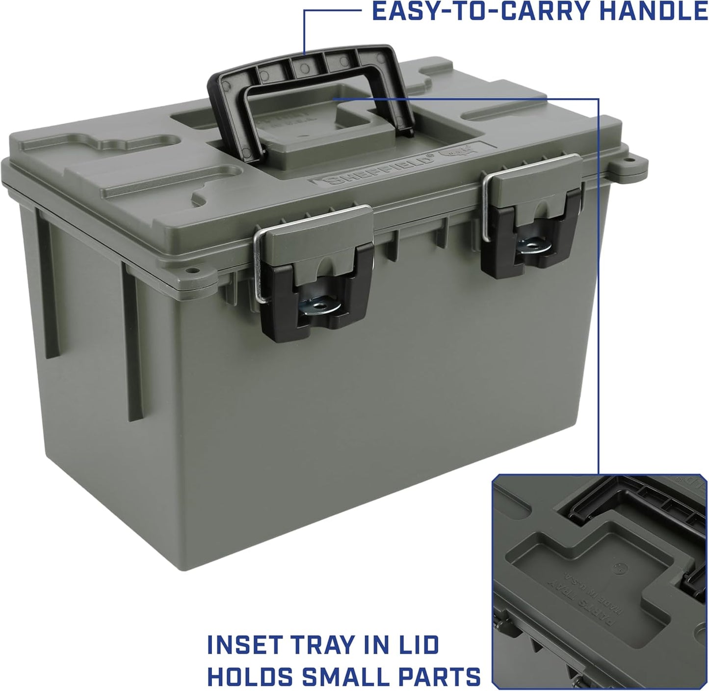 Sheffield XL Storage Bins - 2-Pack Lockable, Water-Resistant Containers for Home & Classroom