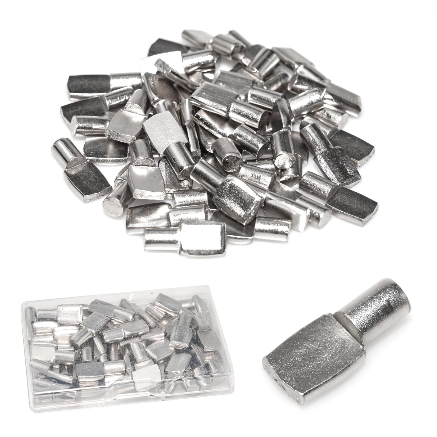 Benkyo 7mm Shelf Pins Cabinet Shelf Pegs 7mm Metal Shelf Pegs for Shelves Shelf Holders Pegs Shelf Support Pegs (50 Piece)