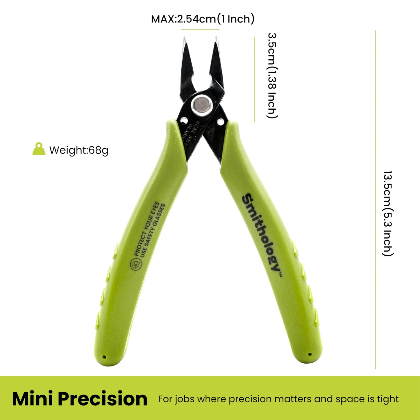 Smithology 5.3" Mini Needle Nose Pliers 3-Pack | Precision Long Nose Pliers with Serrated Jaws, Perfect for Jewelry Making, Electronics & Crafts