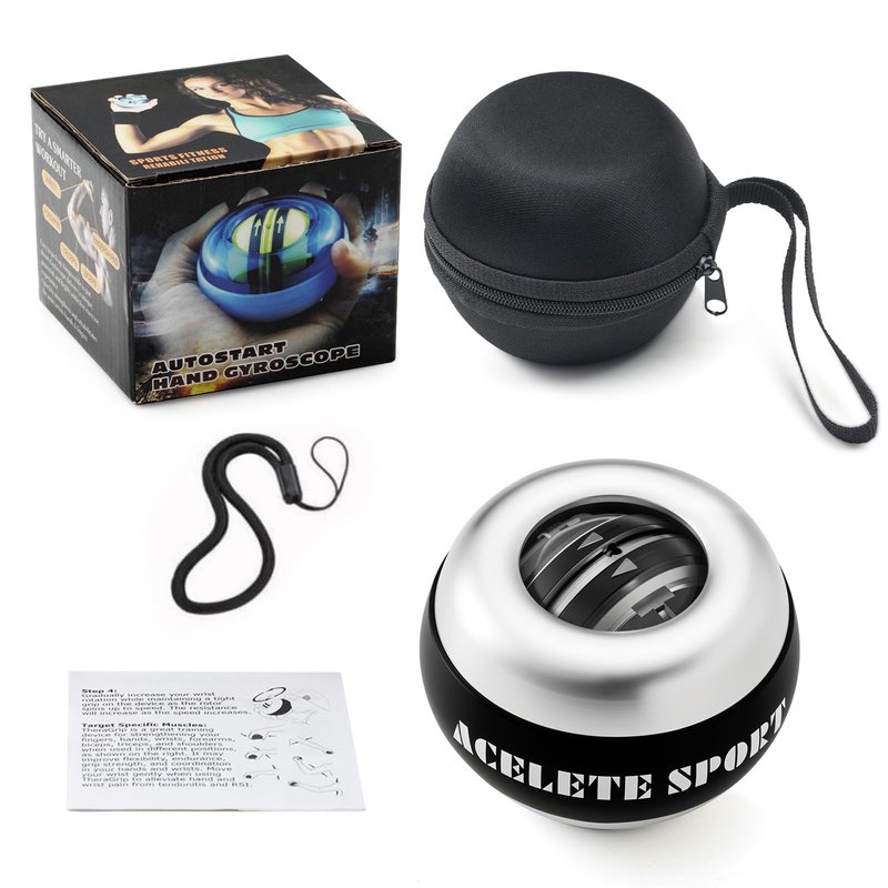 ACELETE Metal Gyro Ball Wrist Exerciser Torque Ball Forearm Strengthener for Stronger Wrist Bones and Muscle