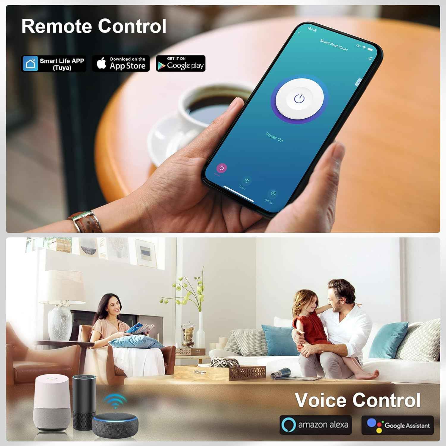 WiFi Smart Pool Timer - Heavy Duty 40 AMP Control for Pumps, Heater & Spa