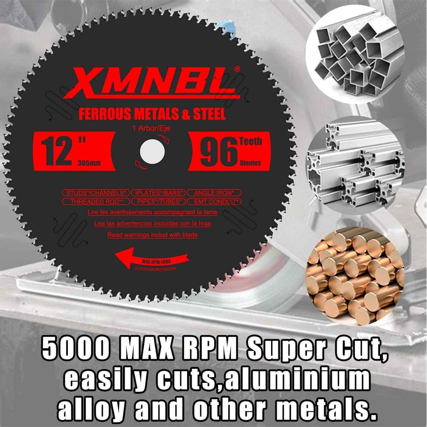 14-Inch Steel Cutting Saw Blade - 72T Carbide Replacement for Diablo D1472CF & Evolution Chop Saws