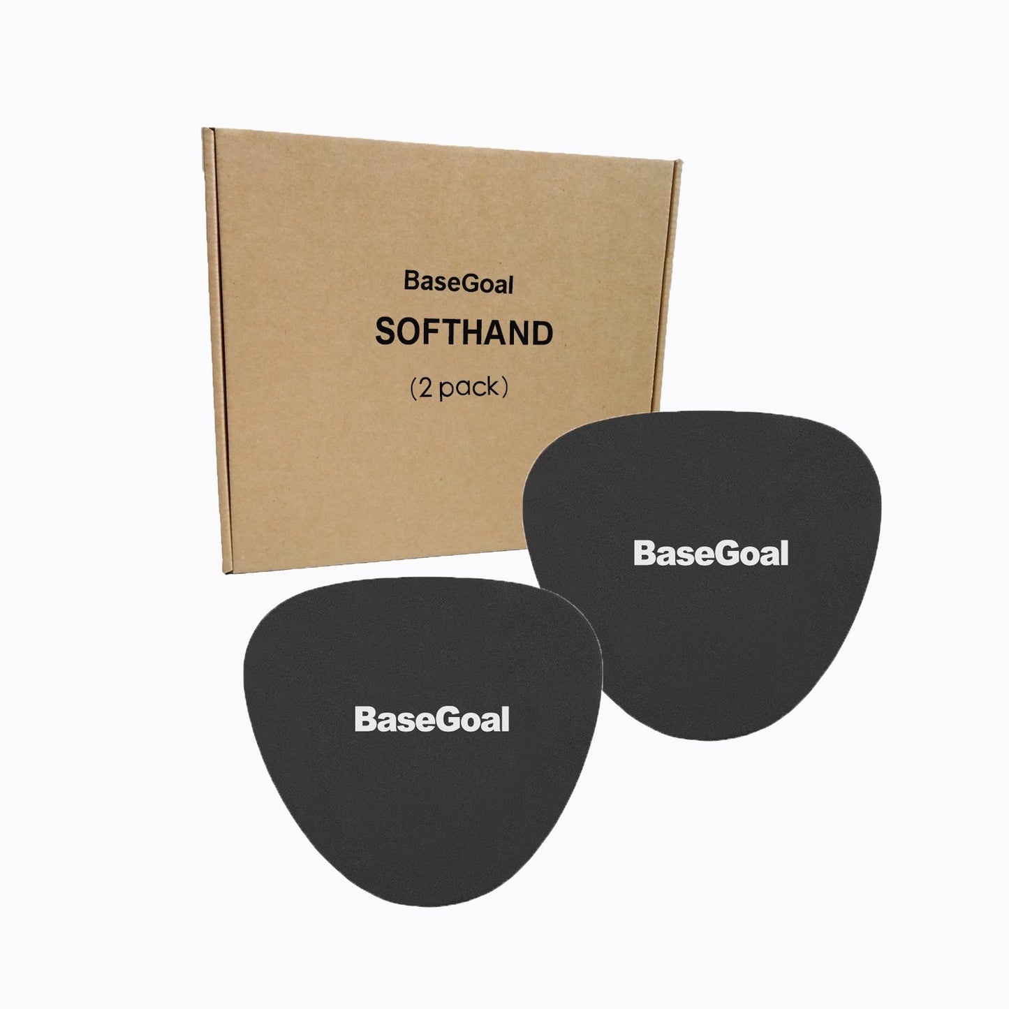 BaseGoal Softhands Foam Fielding Trainer Quik Hands Batting Baseball Infield Practice Two-Hands,2 Packs (Black)