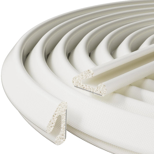 V-Shaped Weather Stripping Door Seal, 19.7FT Draft Stopper for Doors/Windows, Gaps, Dustproof, Soundproof & Thermal Insulating, Noise-Reducing, Light-Blocking Door Gap Filler