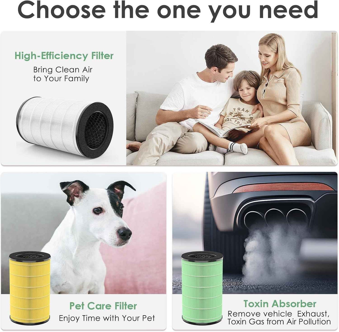 HoMedics AP-T45 & AP-T40 Replacement Filter - H13 True HEPA 2-Pack for TotalClean Air Purifiers