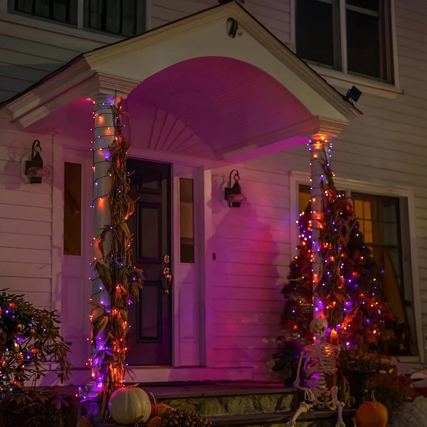1000 LED Halloween String Lights 328FT - Waterproof Outdoor & Indoor Decor with Remote, 8 Modes - Purple & Orange for Parties & Yard