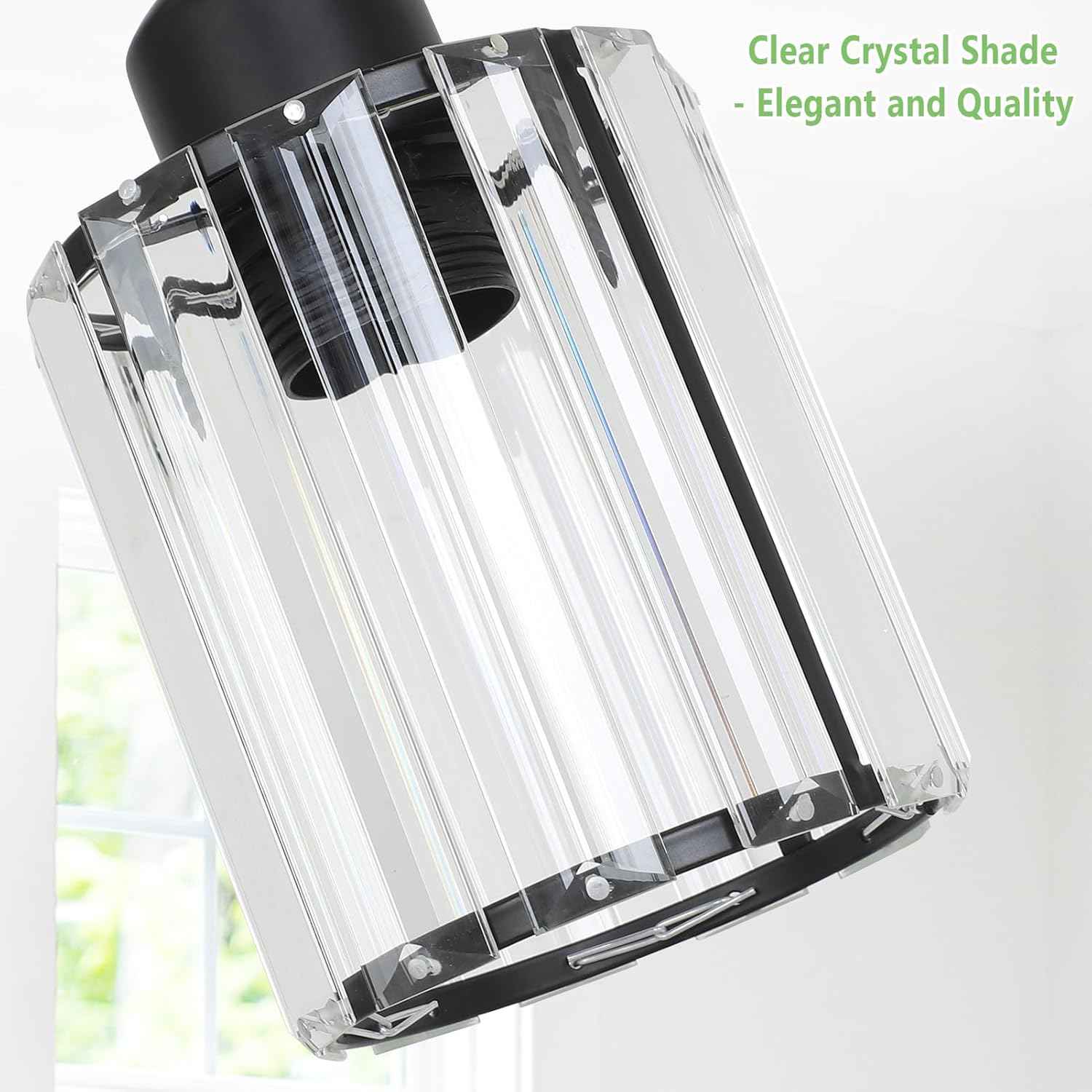 Modern Gold Crystal Table Lamps Set of 2 with LED Bulbs & USB Port - Elegant Bedside Lighting