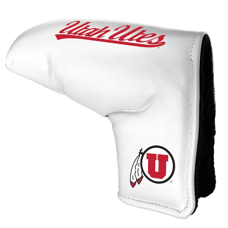 Team Golf NCAA Utah Tour Blade Putter Cover (White) - Printed Team Golf NCAA Tour Blade Putter Cover (White), Fits Most Blade Putters, Scotty Cameron, Taylormade, Odyssey, Titleist, Ping, Callaway