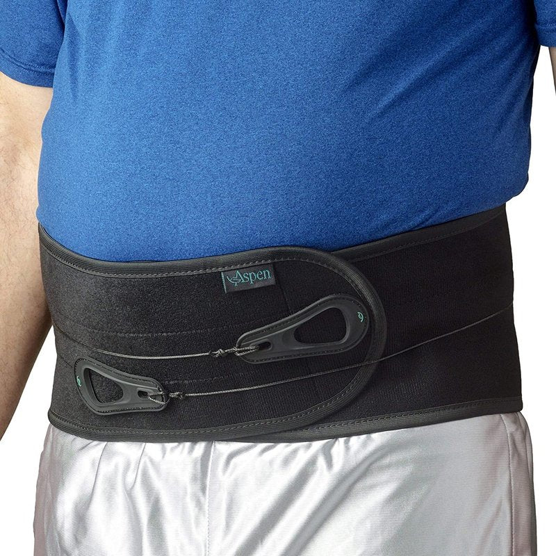 ASPEN Lumbar Support Back Brace, Patented Pulley System for Targeted Compression, Braces for Lower Back Pain Relief for, for Men & Women, Medium 31"-36"