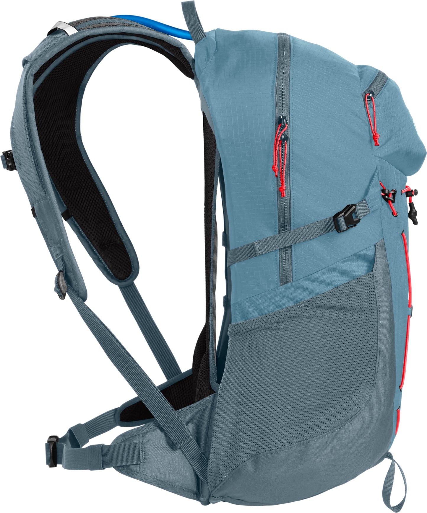 CamelBak Women’s Fourteener 24 Hiking Hydration Backpack with 100oz Reservoir, Women Specific Fit and Ventilated Support for Long Trail Days, Smoke Blue/Fiery Coral 2.0