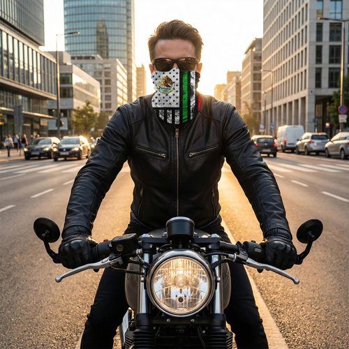 PSQIYMP Neck Gaiter Balaclava Bandana Face mask, Sun Wind protection, Cycling, Running, Hiking Sports, for Men & Women (Mexico, 8)