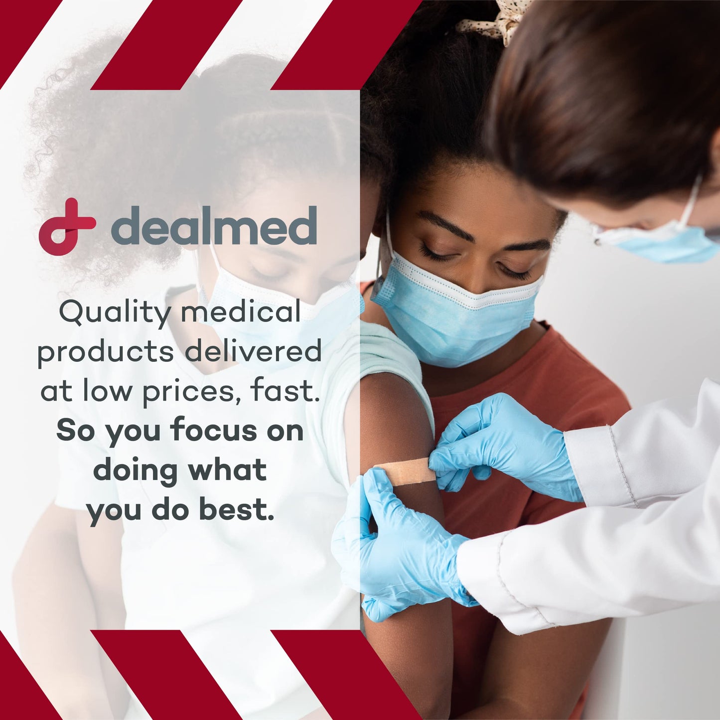 Dealmed Flexible Fabric Oval Spot Adhesive Bandages – 100 Count (1 Pack) Non-Stick Pad, Latex Free, Wound Care for First Aid Kit, 7/8" x 1 1/4"