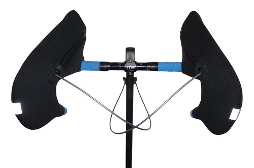 Bar Mitts for EXTREME Cold Weather Handlebar Cover fits Road Shimano STI Handlebars with Externally Routed Cables, Black