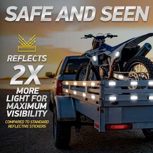 3M Diamond Grade Reflective Safety Tape Stickers - Yellow | 1.2″ x 3.15″ | 20-Pack for Helmets, Cars & More