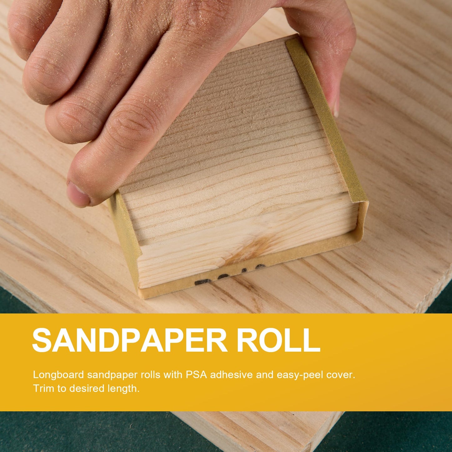 PSA Longboard Sandpaper 320 Grit 2-3/4in x 20 Yards Self Adhesive Stickyback Sandpaper Roll Sand Paper Rolls Aluminum Oxide Longboard Sanding Sheet