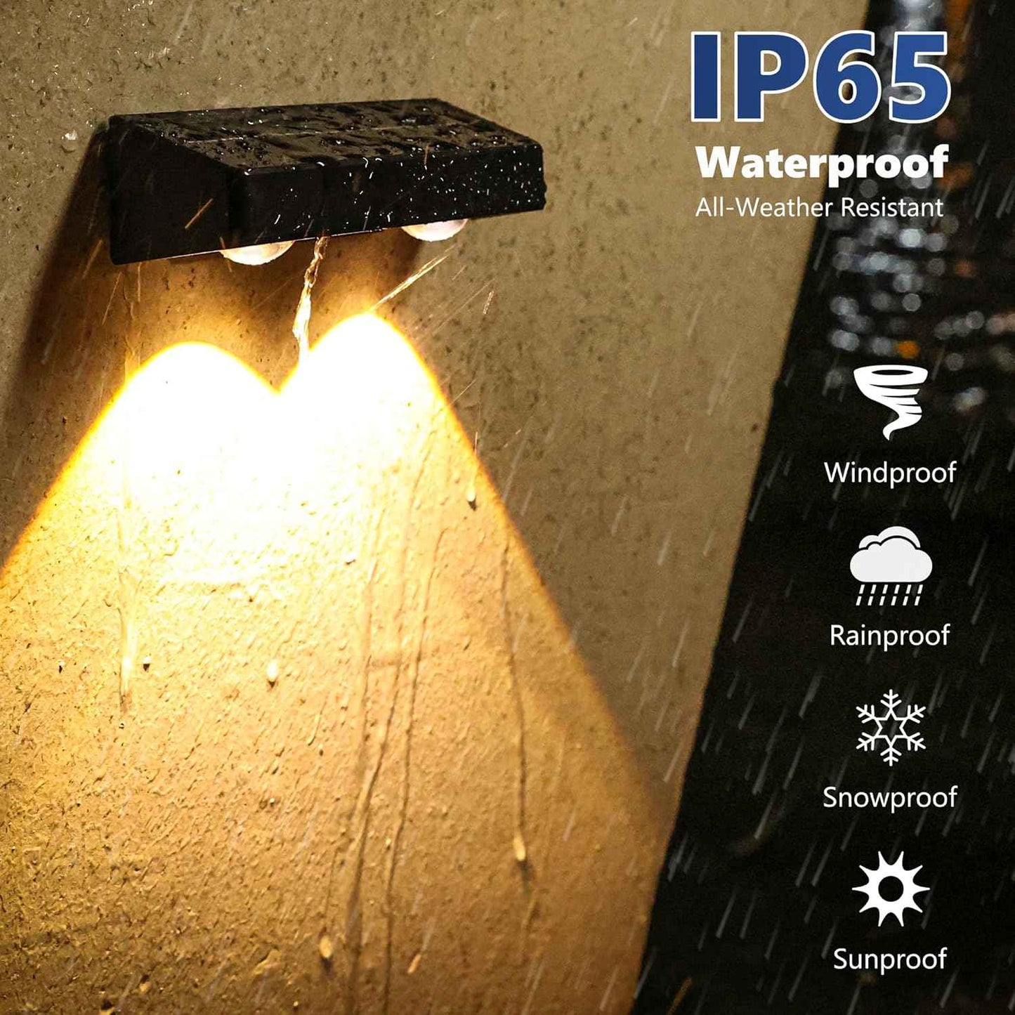 Brizled 12-Pack Solar Fence Lights – RGB & White Color-Changing Outdoor Wall Lights, IP65 Waterproof for Decks & Stairs