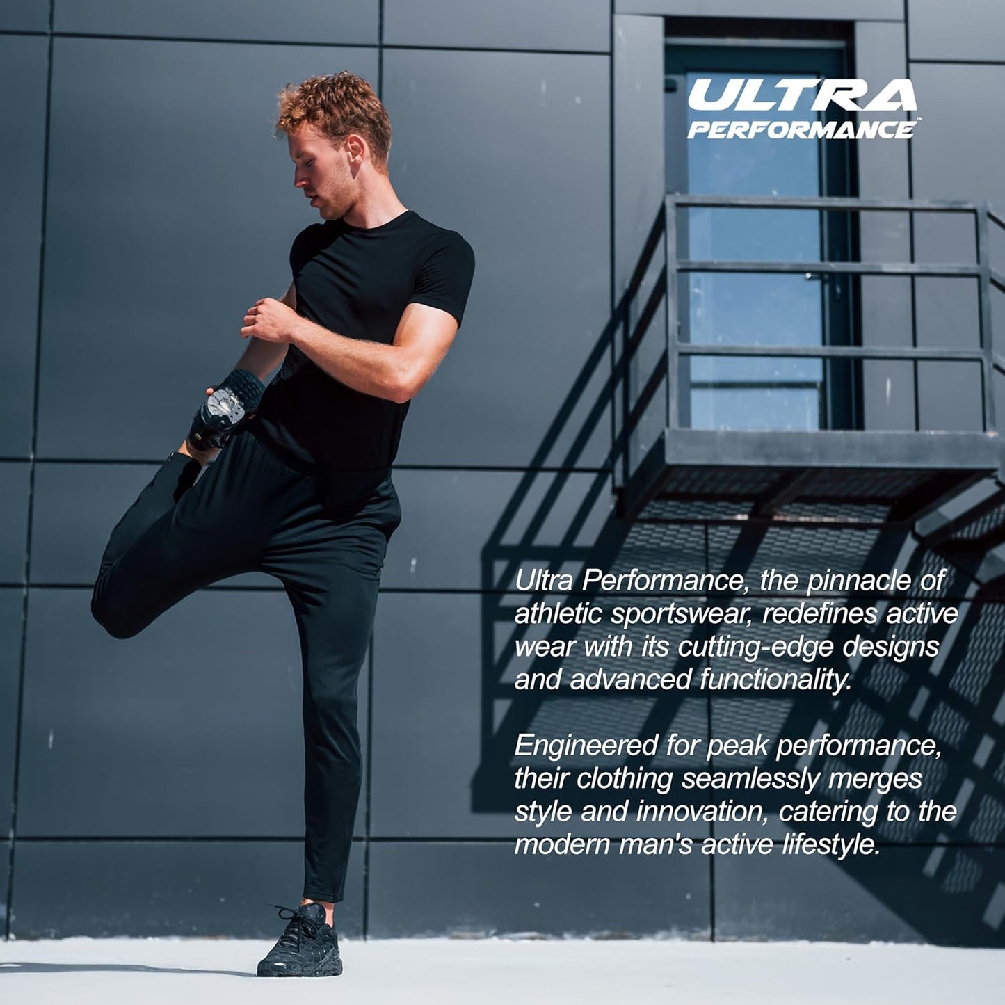 Ultra Performance Men's Jogger Pants - Stretch Nylon Athletic Workout Pants with Pockets