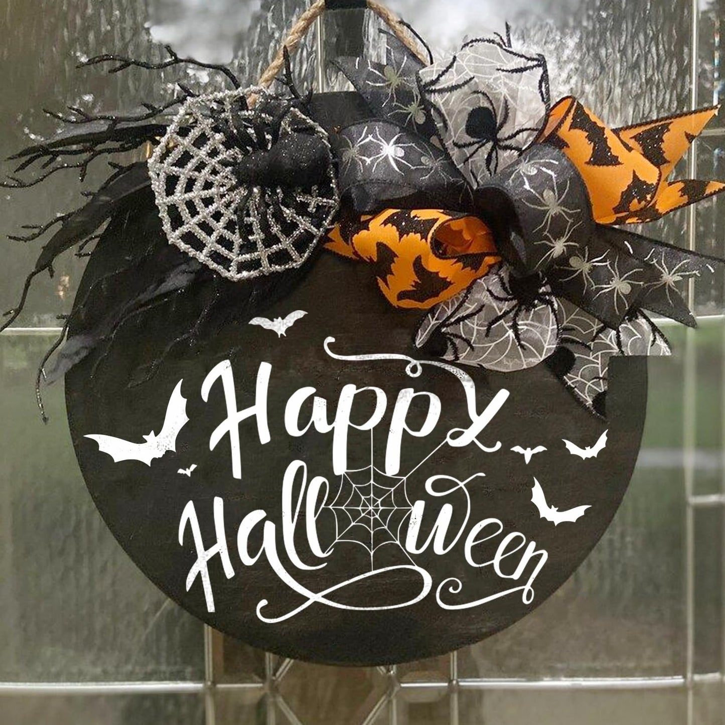 Halloween Stencils for Door Mats Large Halloween Rug Doormat Stencil for Painting on Wood Crafts Shirts Reusable Glass Door Hanger Sign (spooky18)