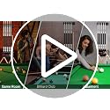 Wall Mount Pool Cue Rack - Hardwood Holder for 6 Cues - Black