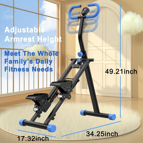 Zyerch Stair Stepper for Home, 265lbs Vertical Climber Machine for Full-Body Exercise, Home-Upgrade Climber Fitness Equipment with Stable Frame Adjustable Handlebar for Women Men, Black